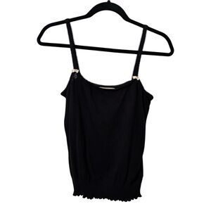 Juicy Couture Black Knit Pointelle Women's Cami Top